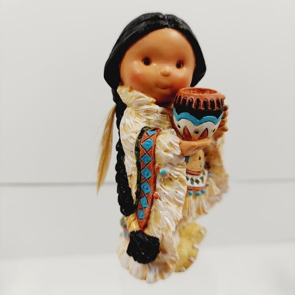 Vtg Friends Of The Feather Figurines Enesco Lot Bearing Gifts Wampum Pum 1996 - Picture 3 of 11